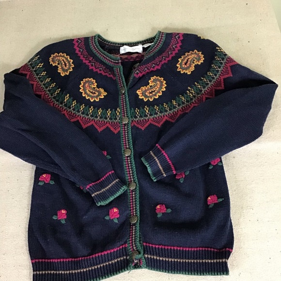 Kim Rogers Women’s Embroidered Sweater size Med. EUC - Picture 5 of 8